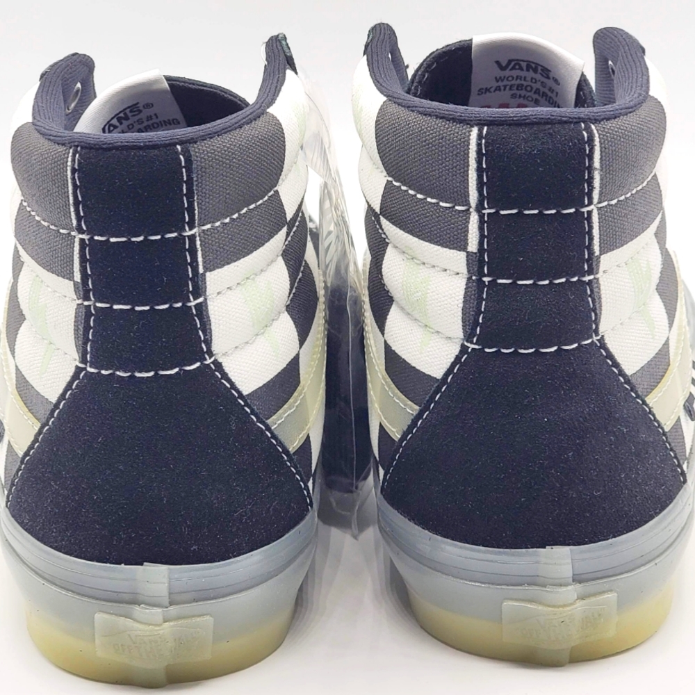Vans Skate Sk8-Hi Glow-In-The-Dark Skate Shoes☆Men's Size 10.5 - Picture 8 of 11